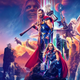 The main cast of Marvel's Thor: Love & Thunder.